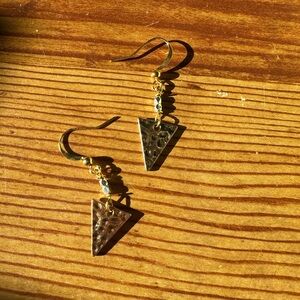 Elegant Gold Triangle Earrings